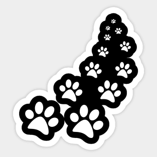 dog's paws paw prints Sticker